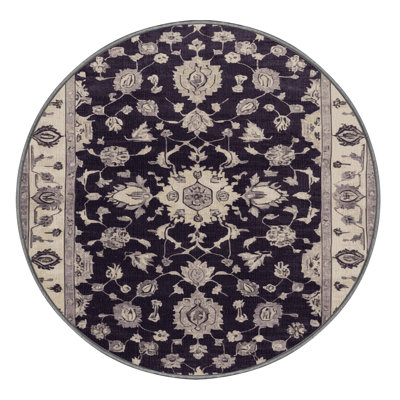 Machine Washable Overdyed Grey Area Rug