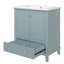 Meuble-lavabo 30 po avec lavabo et armoire multifonctionnelle avec portes et tiroir