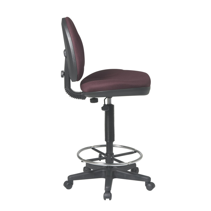 Polyester Blend Drafting Chair, Icon - Burgundy