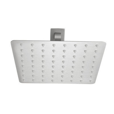 High Shower Head - 304 Stainless Steel Waterfall With Self-Cleaning Nozzles For Bathroom In Brushed Nickel Showerhead Ultra-Thin
