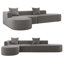 Canapé modulaire en L à canapé modulaire, canapé en velours côtelé désossé de 110 po avec assise profonde et repose-pieds mobile, canapé Cloud pour salon, sans assemblage (5 places, brun clair)-1002436685