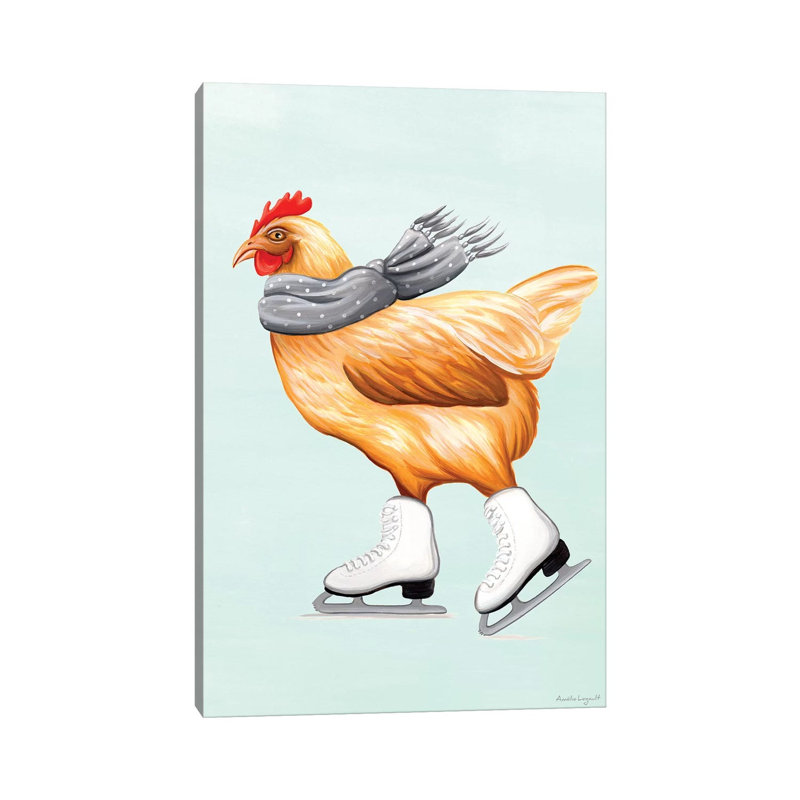 Hen Ice Skate by Amélie Legault - Wrapped Canvas Gallery-Wrapped Canvas Giclée, 20.32 cm H x 30.48 cm W