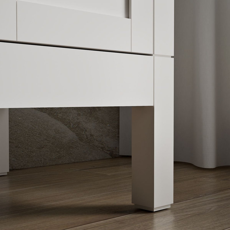 61" Single Bathroom Vanity Set, White, White