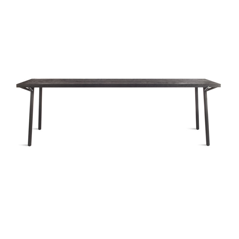 Branch Solid Oak Dining Table, 33" W x 91" L, Black, Black Oak