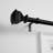 Almina 2.4'' W Metal Adjustable Single Curtain Rod with Finials-79654116-117231655