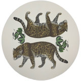 Leopard Seeing Double Pebble 16" Vinyl Placemat