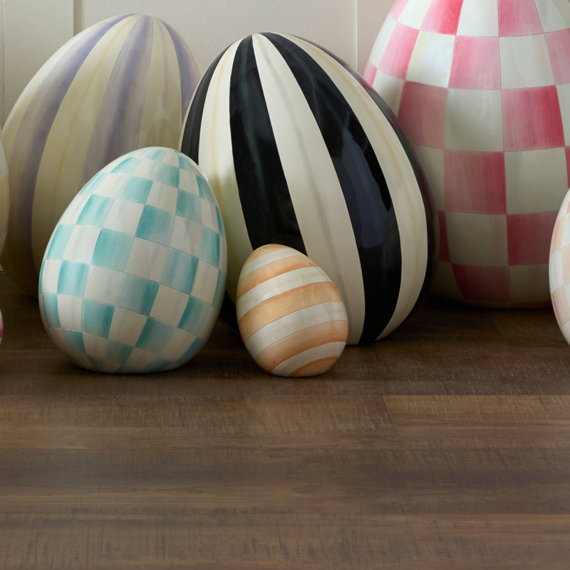 Stripe Mini Egg, Orange/White
