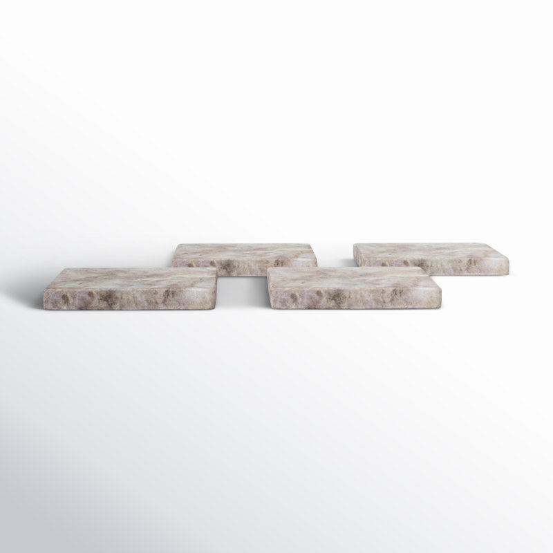 Marble Square 4 Piece Coaster Set