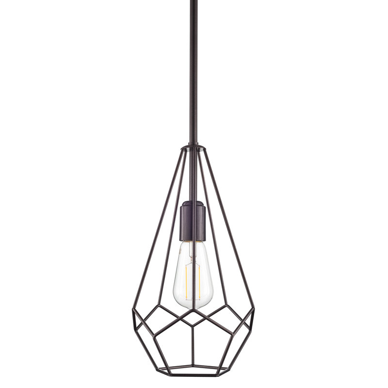 Luminaire suspendu géométrique 1 lumière Shoreditch, Bronze foncé