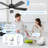 Smart 5 Blade Ceiling Fan With Integrated Light, Modern Indoor Design For Living Room, Bedroom And Dining Areas-1145469916-1145469917