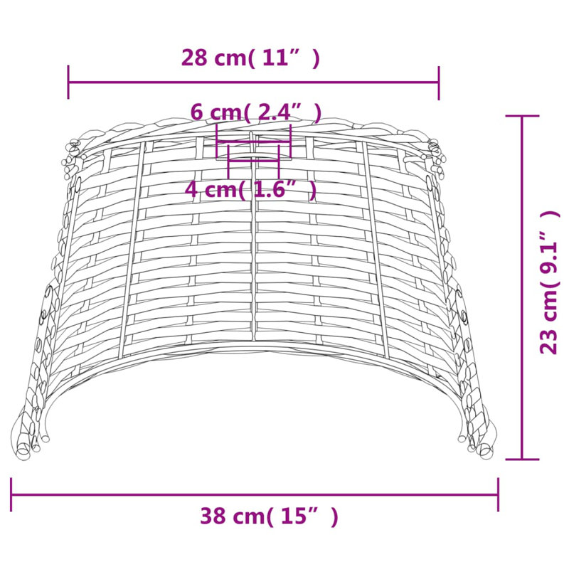 Chira Pendant Shade, 23cm H x 38cm W x 38cm D, Brown