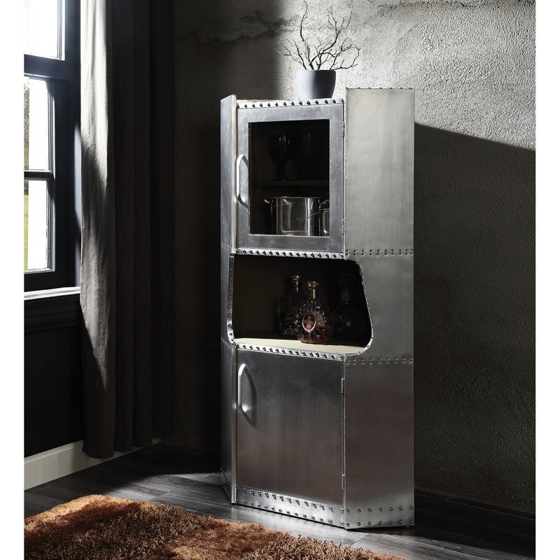 Armoire 2 portes en aluminium avec tablette pour divers besoins de rangement et 1 article