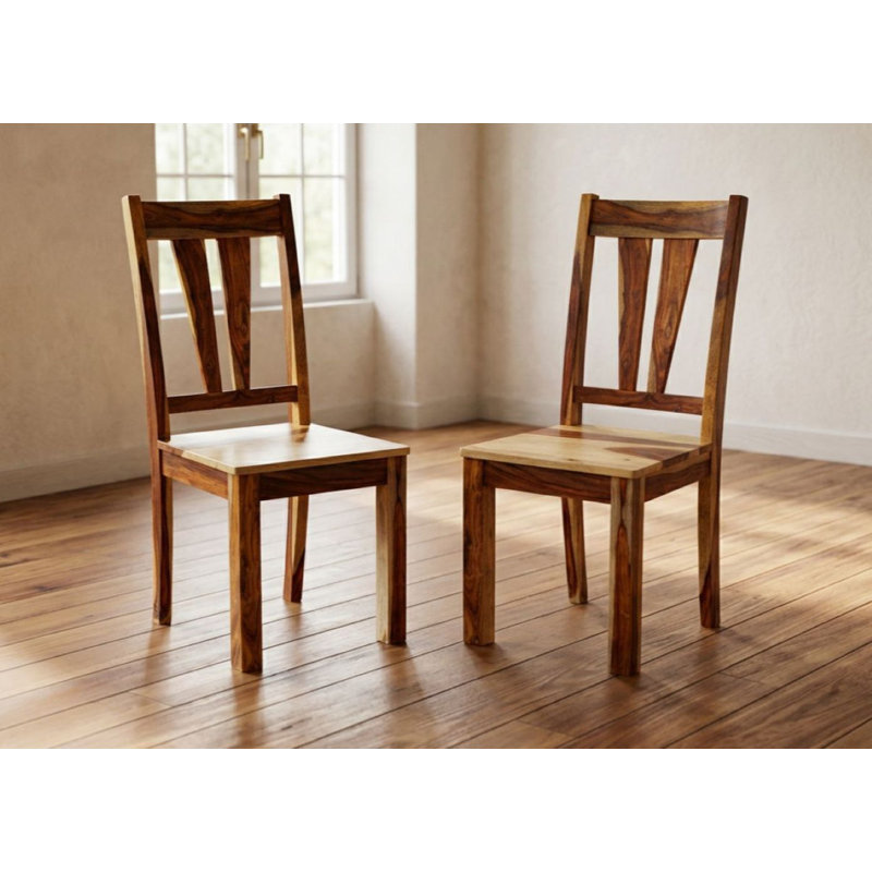 Ringgold 18'' H Solid Wood Side Chair, Natural
