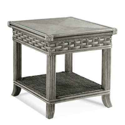 Somerset Glass Top End Table with Storage by Braxton Culler