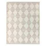 Jaipur Living Medak KEO14 Handknotted Striped White and Tan Area Rug