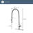 Nita Collection High-Arc Single Handle Kitchen/Bar Faucet with 2-Function Pull-Out Spring Spout Sprayer - Brushed Nickel-57377727