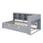 Lit de jour en bois avec lit gigogne simple, lit de jour avec tablette de rangement et ports de chargement USB-1190966139