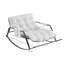 Chaise berçante inclinable très large rembourrée en tissu d'ameublement coulissant inclinable en Pu