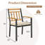 Ensemble de 4 chaises d'extérieur en métal avec coussins rembourrés amovibles pour patio