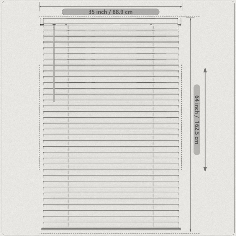 Store semi-diaphane horizontal / vénitien, L 35 po x L 64 po