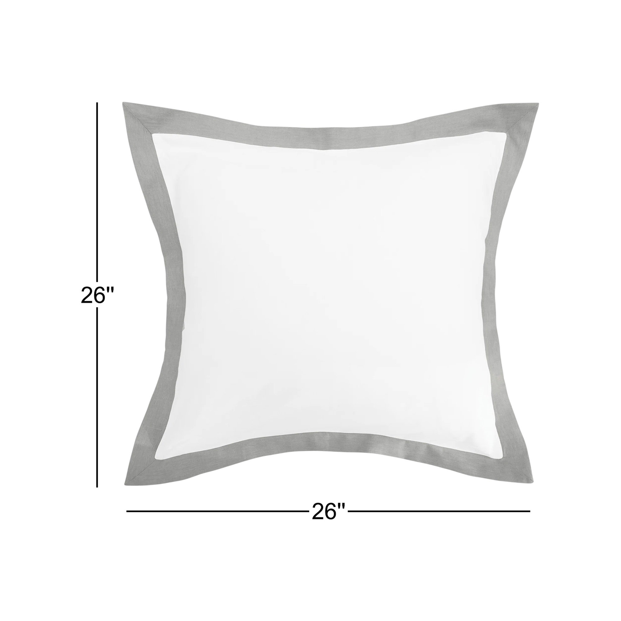 Farmborough Cotton Blend Sham, Dove, Euro