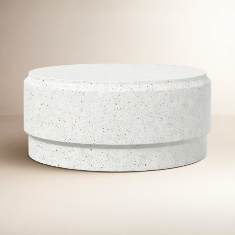 Cassis Coffee Table, Ivory Terrazo