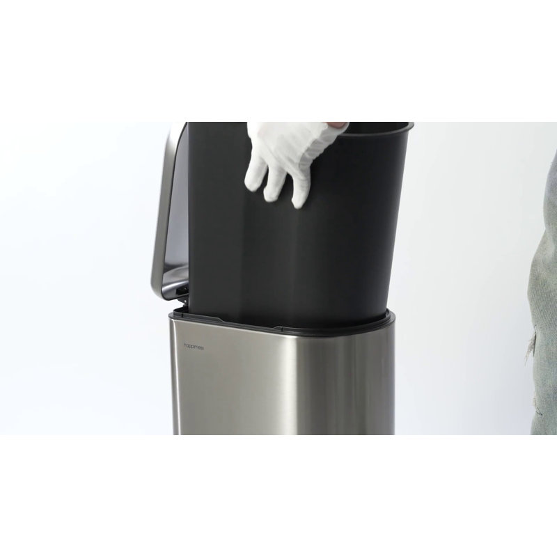 Tide Pool Blue Stainless Steel Step-Open Trash Can