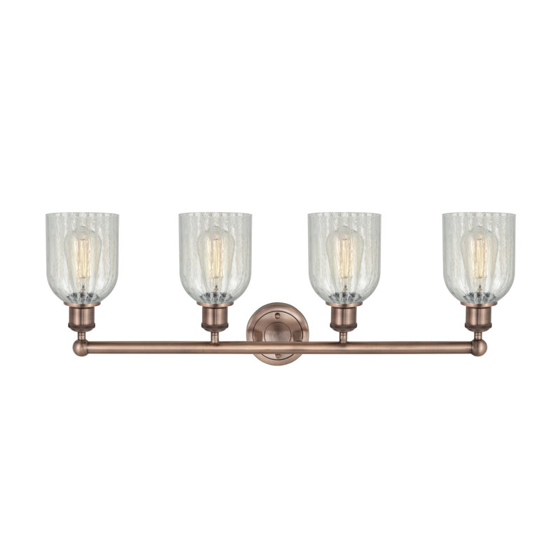 Reiko 4 - Light Dimmable Vanity Light, Mouchette, Antique Copper