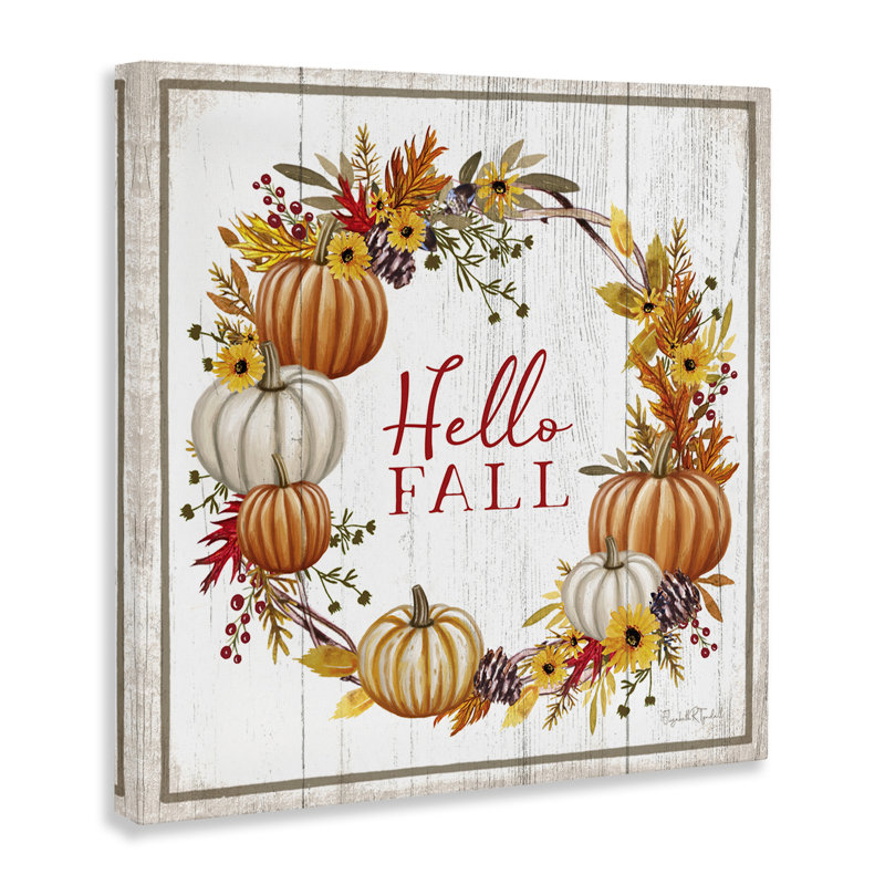 «Rustic Hello Fall» par Elizabeth Tyndal, H 17 po x l 17 po
