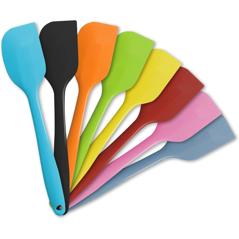 8-piece Heat-resistant Silicone Spatula Set