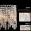 Lustre ovale moderne et élégant en cristal argent avec cristaux suspendus réfléchissants