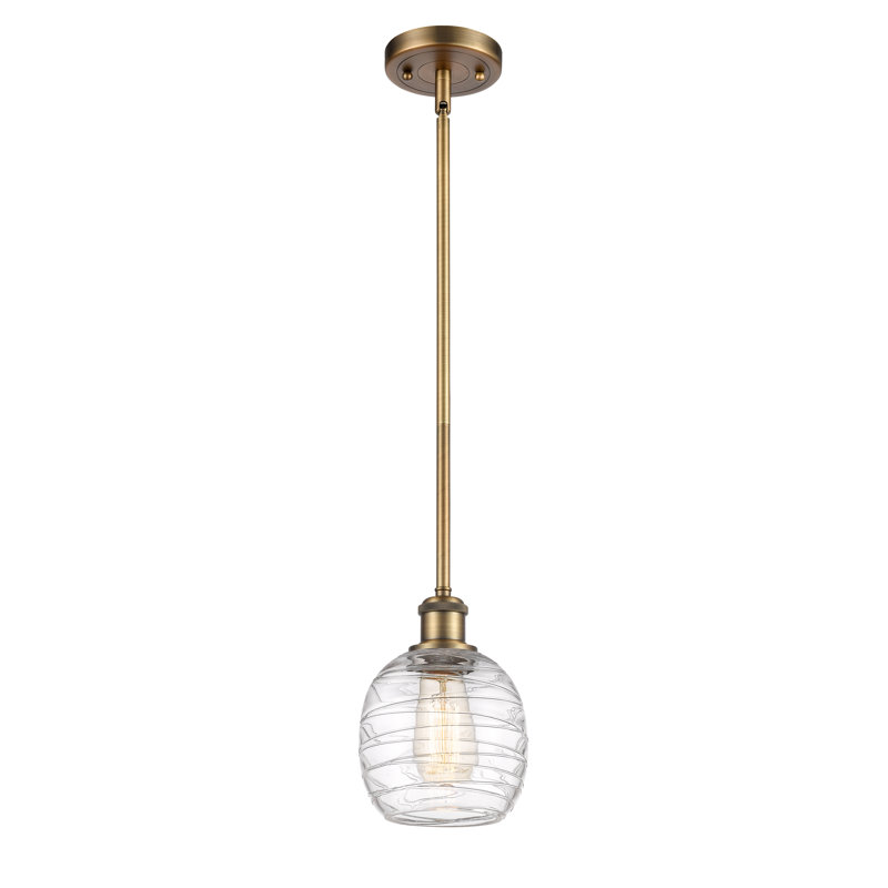Luminaire suspendu simple à 1 lumière Amila, Laiton brossé