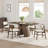 70.9" Modern Dining Table with Sculptural Bendwood Base for 6 People-1735169245