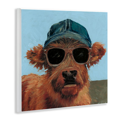 «Cow in Baseball Cap», plaque murale par Wani Pasion