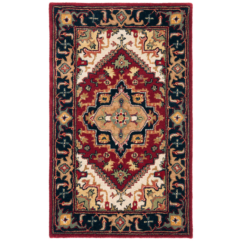 Balthrop Oriental Handmade Tufted Wool Area Rug, Rectangle 3' x 5'