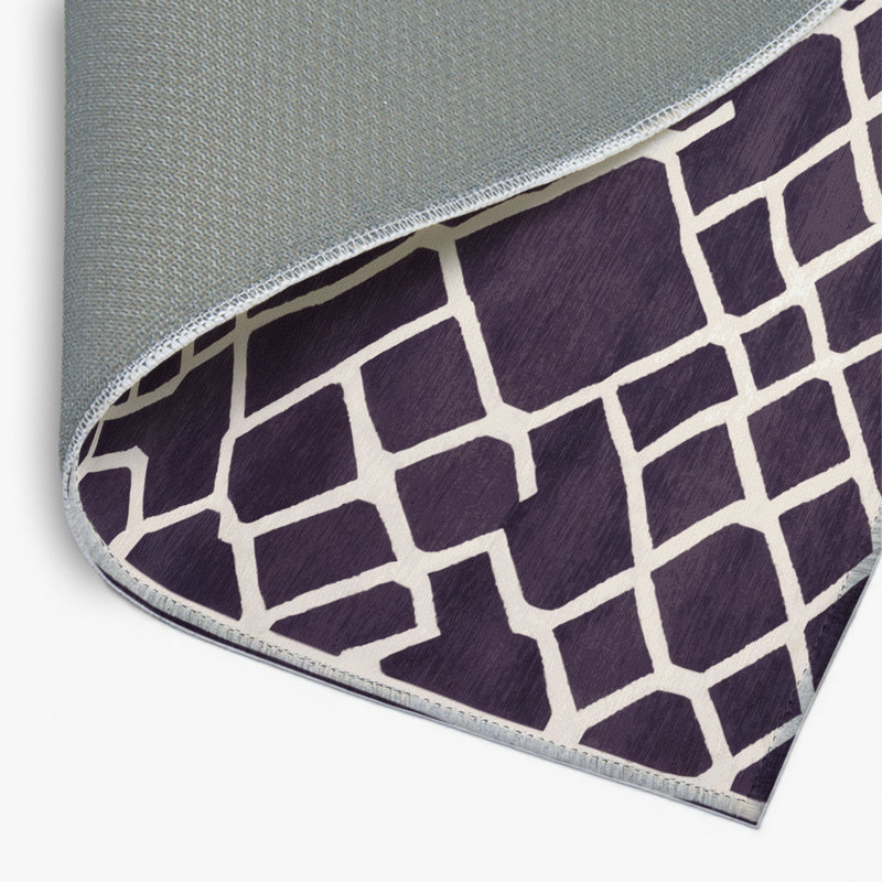 Tapis mauve intérieur et extérieur Trellis, Rectangulaire 2 pi x 3 pi