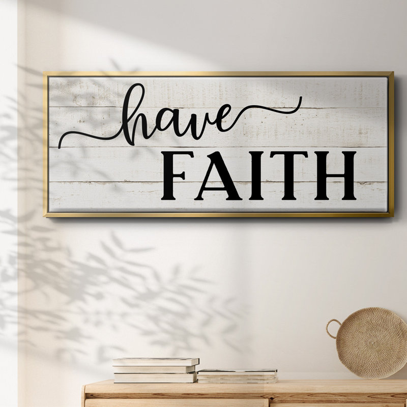 Have Faith- Framed Canvas, 8" H x 20" W