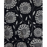 Modern Tibet Hand Knotted Floral Area Rug in Black