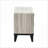Rustic Cream Oak Nightstand with Faux Marble Top