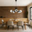 Lustre 5 lumières avec abat-jour en verre-1268288152