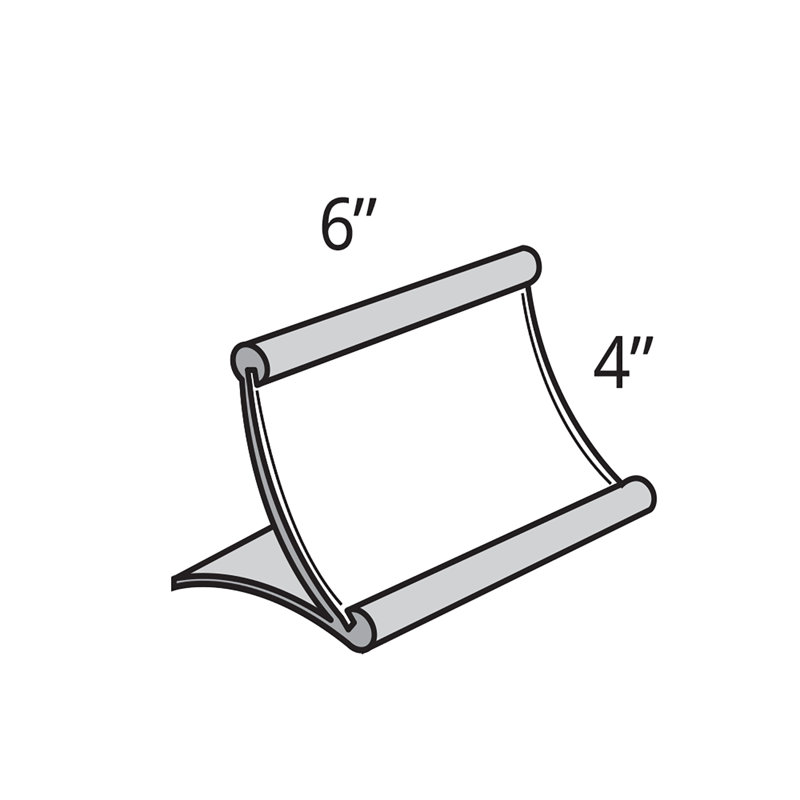 6"W x 4"H Curved Metal Frame