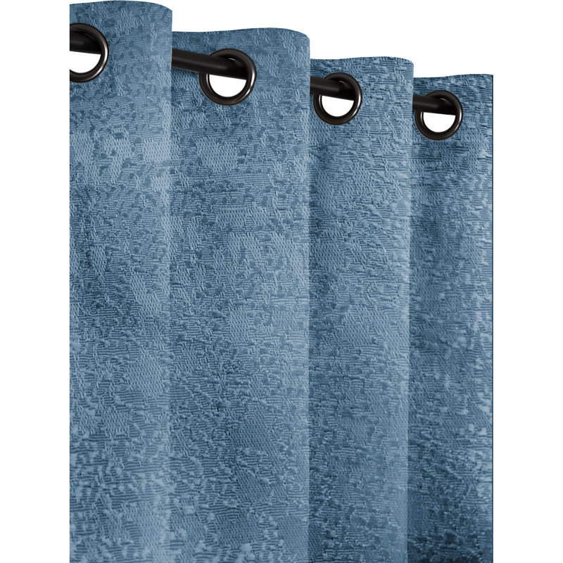 Rideau 100% polyester / 100% polyuréthane , Bleu, L 54 po x L 84 po