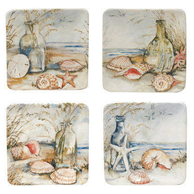 Coastal Landscape, ensemble de 4 plaques