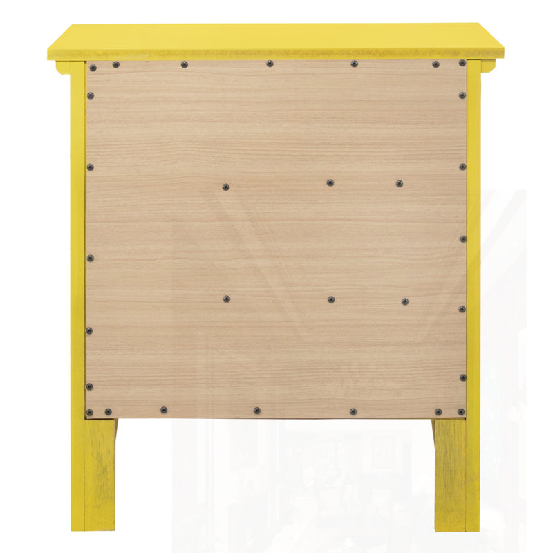 Table de chevet décontractée, Jaune