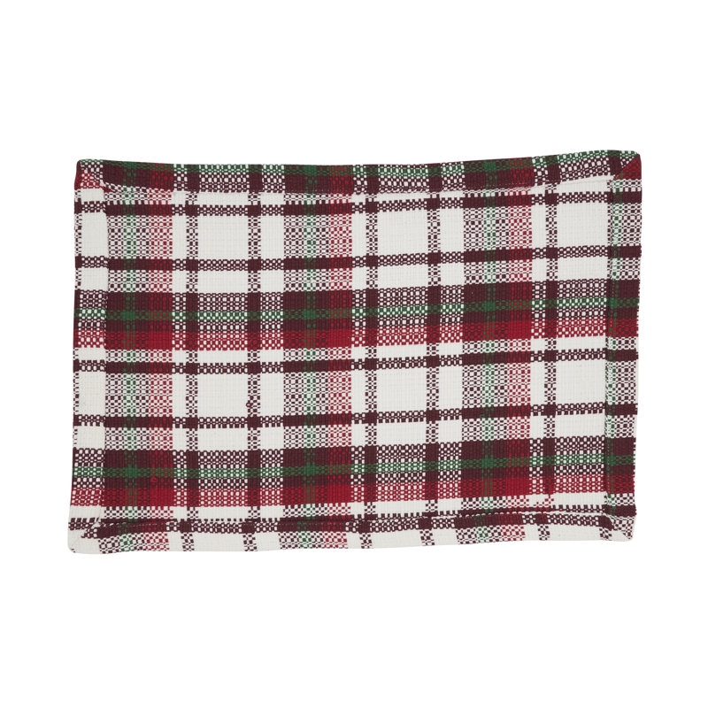 Ensemble de napperons et serviettes simples, Rouge