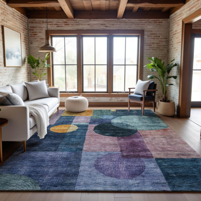 Premium Machine Washable Konopka AMF1114 Geometric Rug