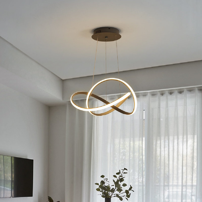 Leister Geometric Waggon Wheel LED Pendant, Grey