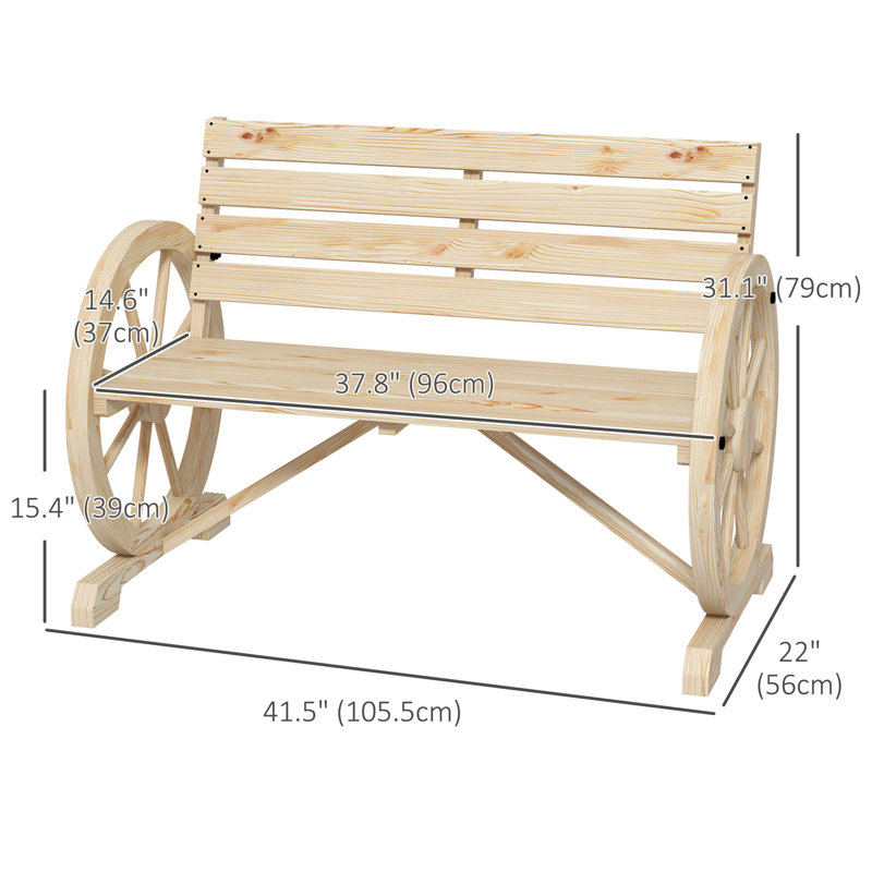 Causeuse de jardin 42 po