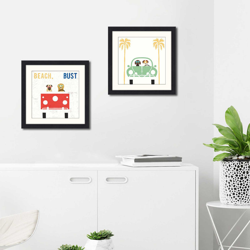 Michael Mullan "Beach Bums Bus" Print Under Glass