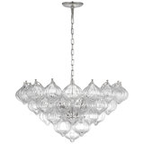 Julie Neill Caselli 36" Basket Chandelier with Clear Glass